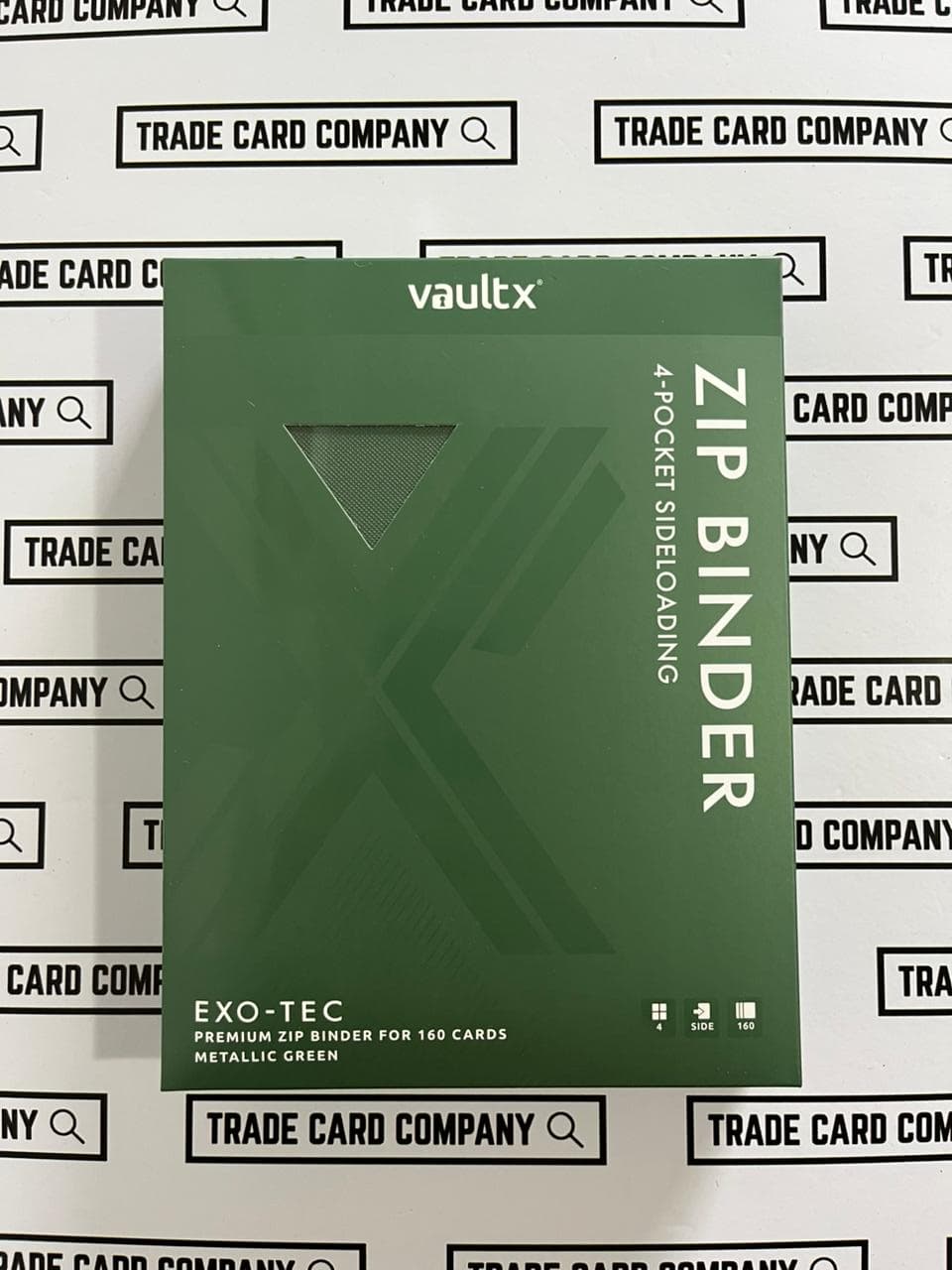 VaultX Zip Binder 4 Pocket Metalic Green - Accesorios | Trade Card Company